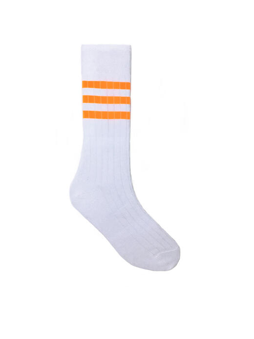 calzino-corto-americano-mid-calf-fluo-arancione